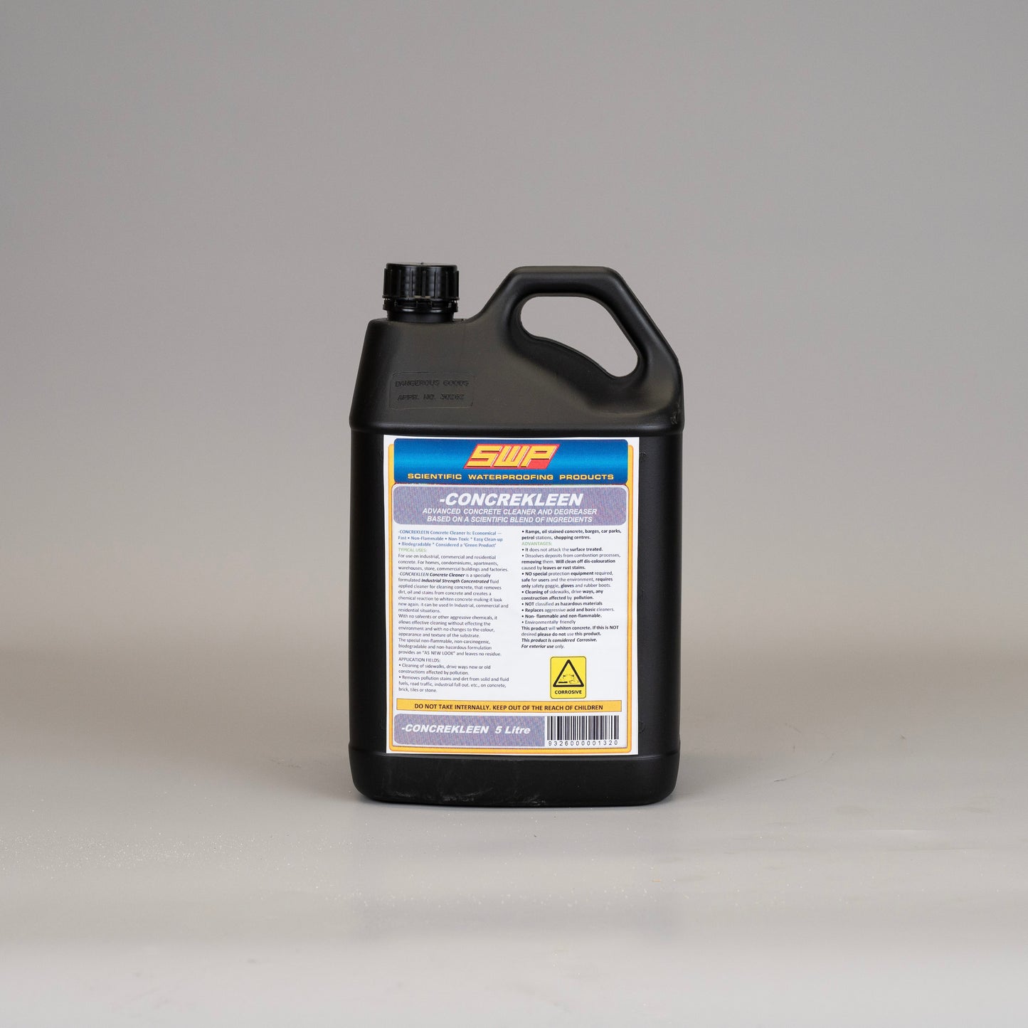 "Biodegradable industrial-strength surface cleaner – ConcreKleen by SWP"
