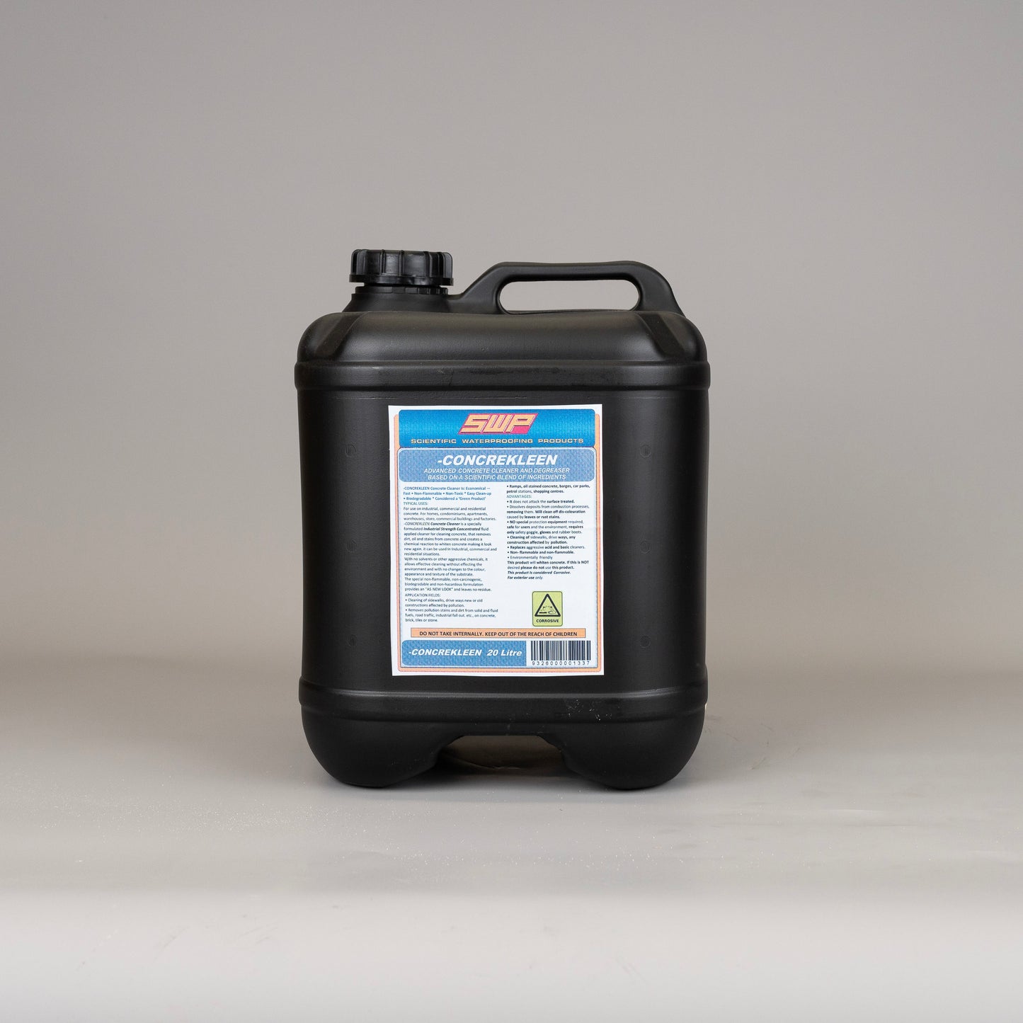 "ConcreKleen concentrated degreaser and cleaner for concrete and masonry"