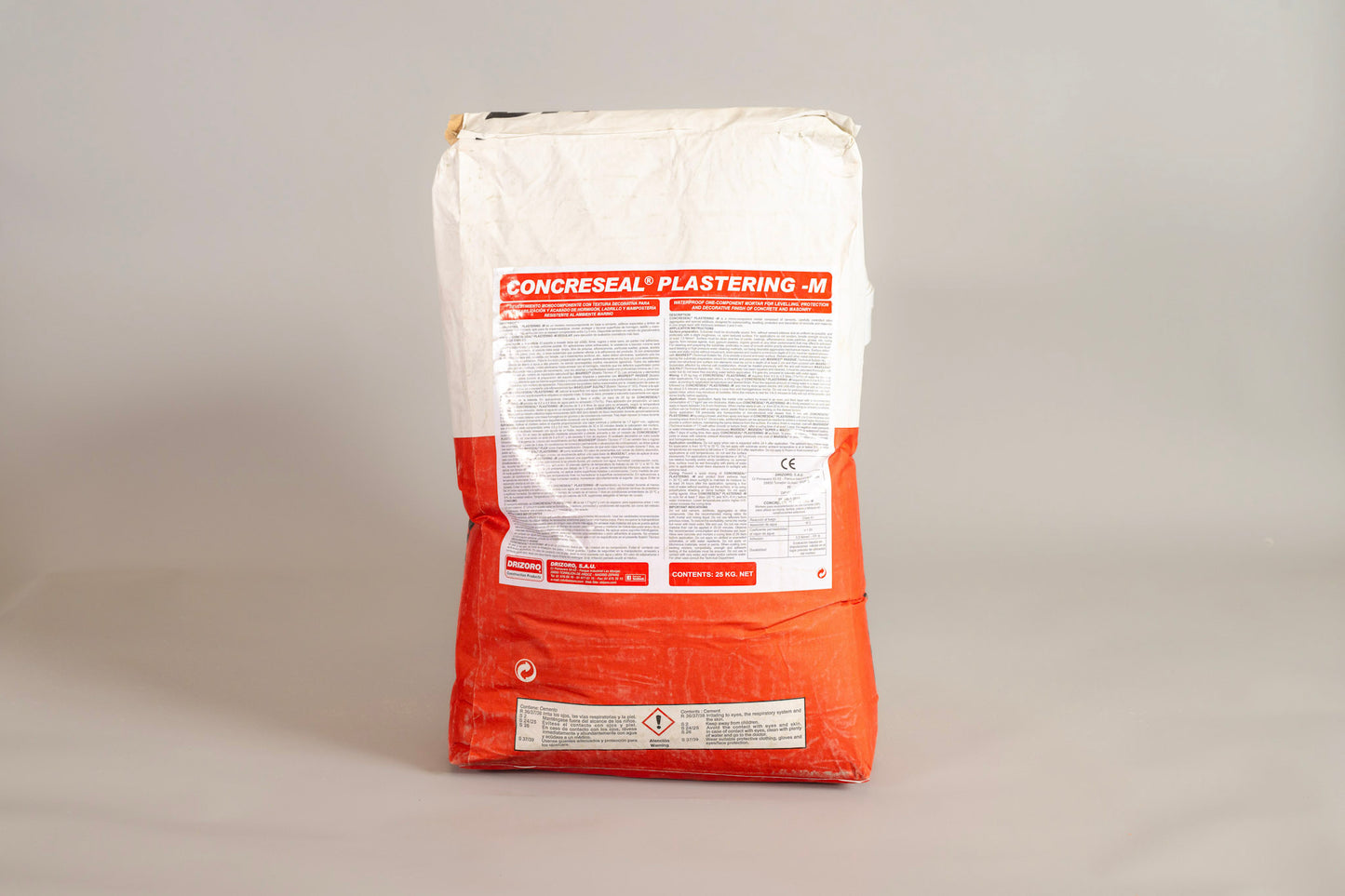 “DRIZORO Concreseal Plastering M 25kg – cement-based plaster for concrete wall smoothing and repairs”