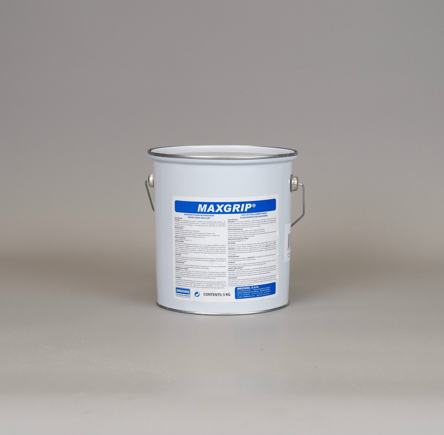 "DRIZORO MAXGRIP 5KG cement-based compound for bolt anchoring and grouting