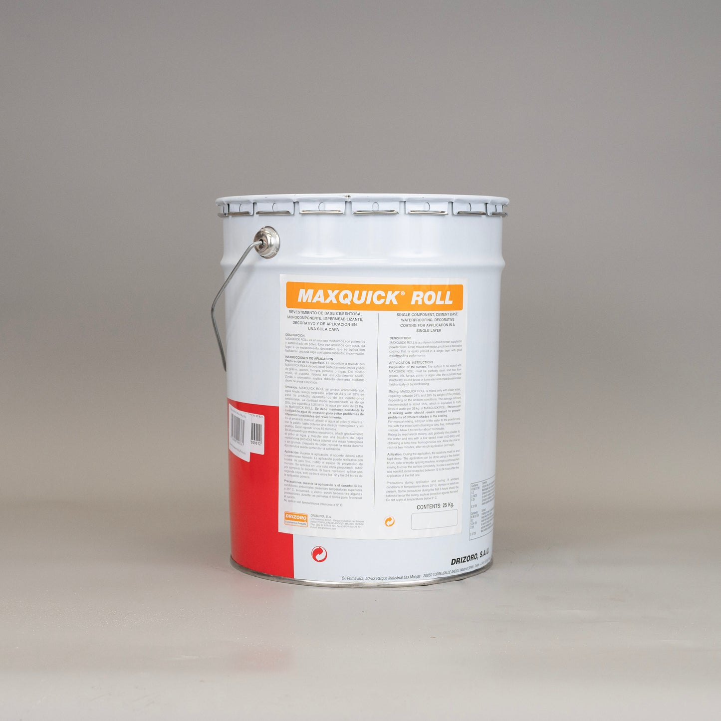 "DRIZORO MAXQUICK ROLL decorative waterproof wall coating for concrete, render, and brick"