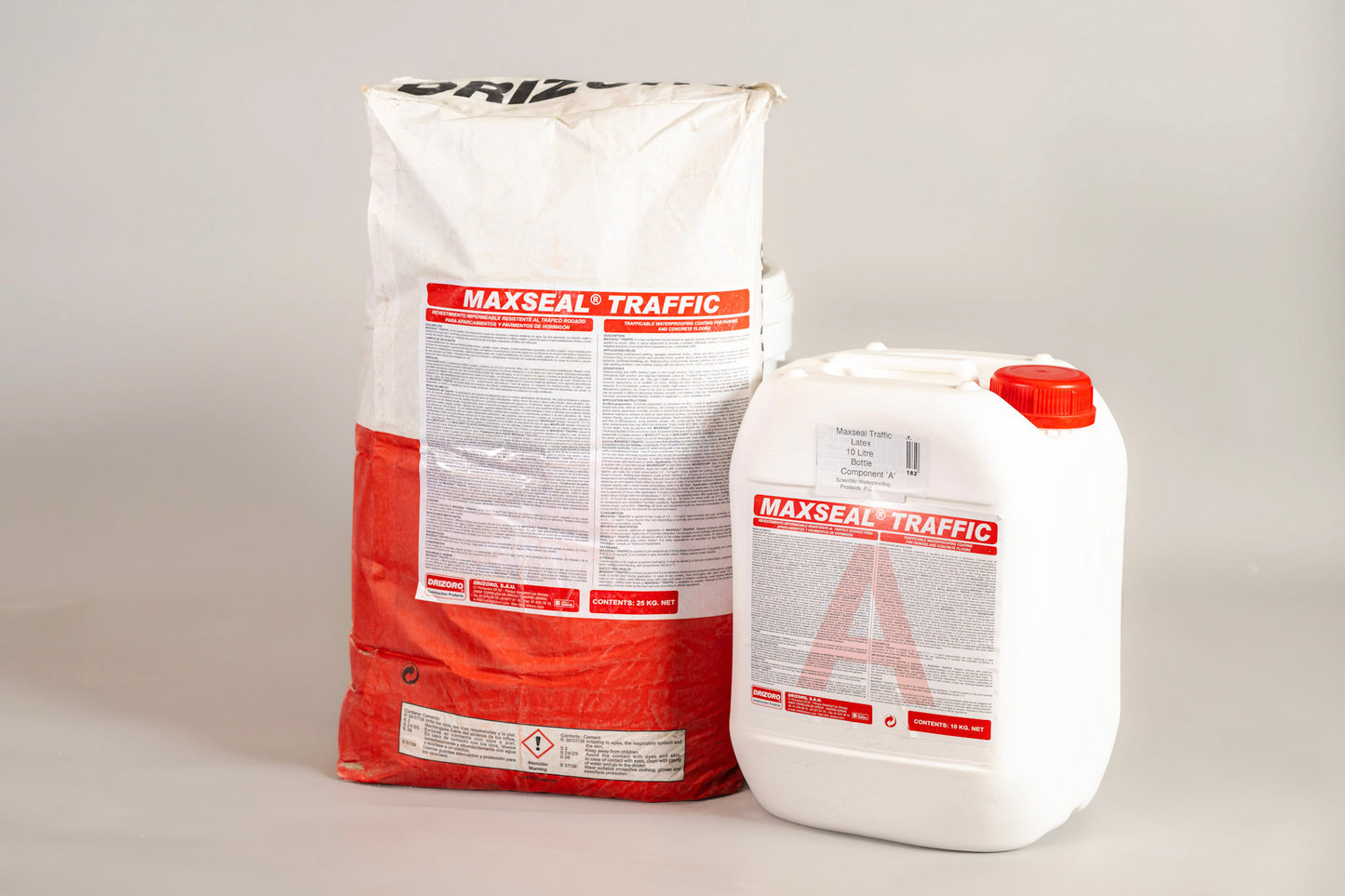 "DRIZORO MAXSEAL TRAFFIC 35KG waterproof non-slip coating for concrete floors exposed to traffic"
