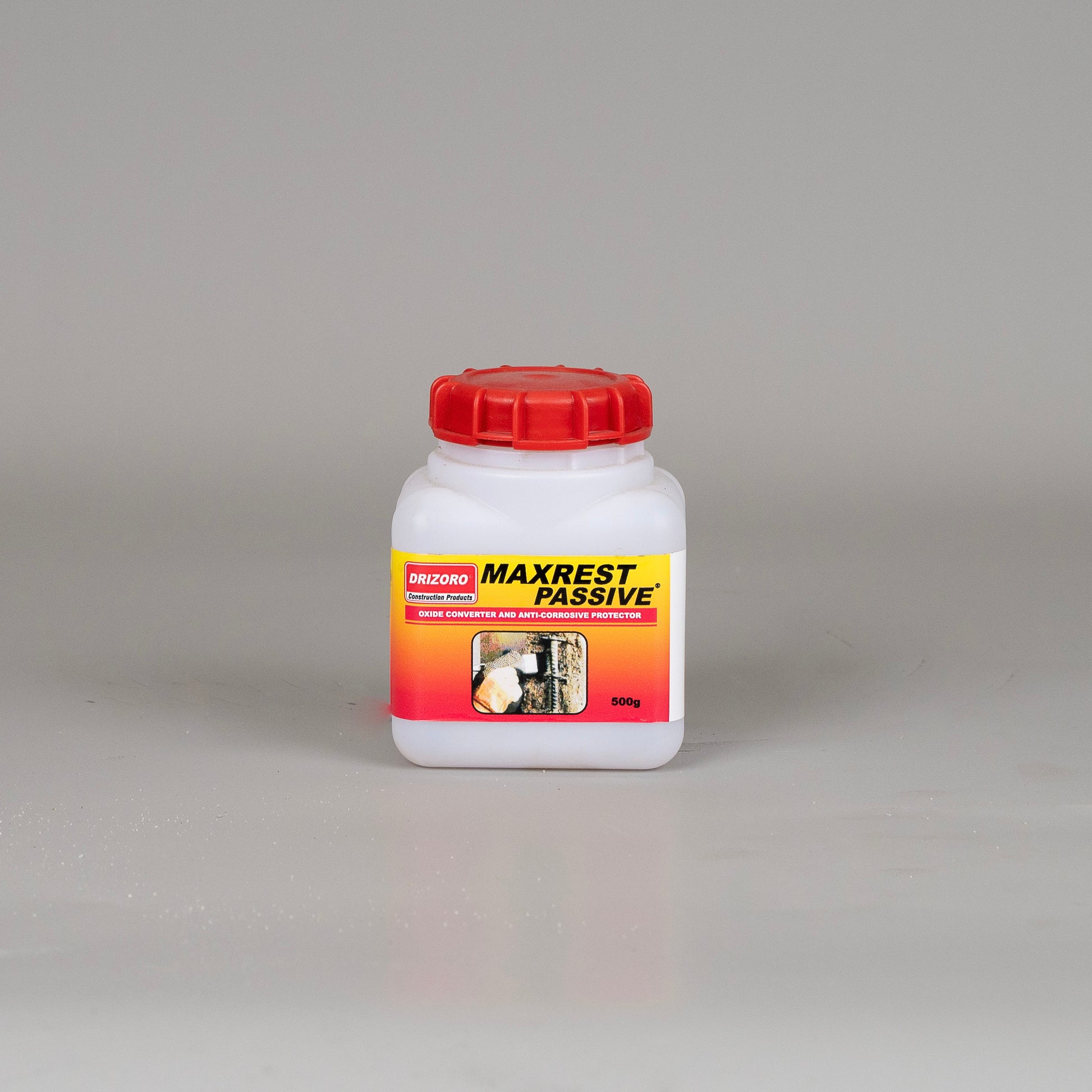 Drizoro Maxrest Passive rebar corrosion protection primer in 500g jar.